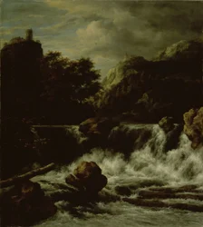 Fjelllandskap med foss