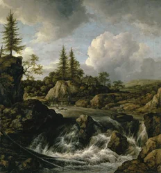 Landskap med foss, ca.1660