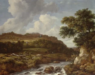 Fjellandskap med en fjellbekk