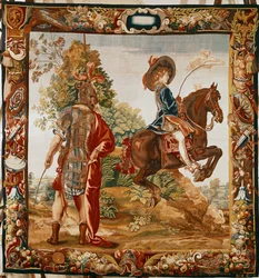 En ridetime for den unge kong Ludvig XIV: Capriole (billedvev)