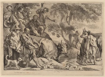 Cacus som raner storfeet til Hercules