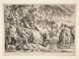 Cacus som raner storfeet til Hercules