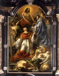 St. Karl Borromeo i forbønn for pestrammede