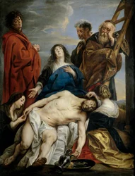 ""Pieta"" Maleri av Jacob Jordaens (1593-1678) - 1650-1660 - Olje på lerret Dim 221x169 cm Museo del Prado, Madrid