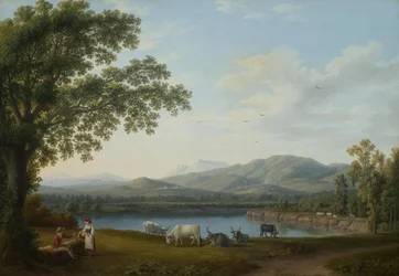 Utsikt over Sele og Monti Alburni-massivet Originaltittel Utsikt over Sele og Monti Alburni-massivet