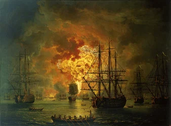 Ødeleggelsen av den tyrkiske flåten i Çeşme-bukten, 1772