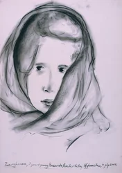 Zarghoona, Panshir Valley, Afghanistan, 4. juli 2002 (kull på papir)