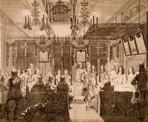 Den store festen for Estates of Holland ble gjort til kongen og til kongefamilien, 1660