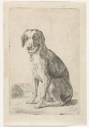 Sittende hund med halsbånd Hunder (serietittel)