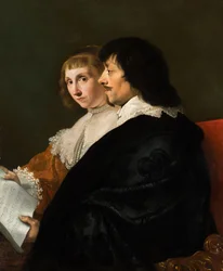 Dobbeltportrett av Constantijn Huygens (1596-1687) og Suzanna van Baerle (1599-1637)