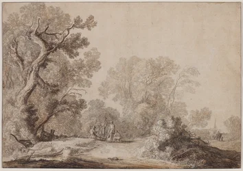 Bønder på kanten av en skog, ca. 1630.