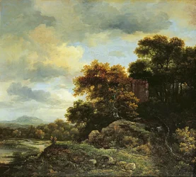 Landskap med Wooded Hillock