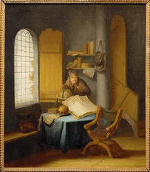 En akademiker i studiet sitt …