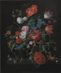 En haug med blomster