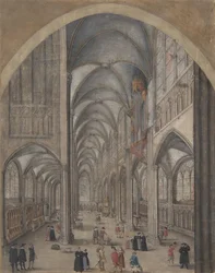 Interiør i Strasbourg-katedralen, ca. 1625-30.