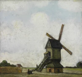 Vindmølle i Kempen (olje på lerret)