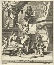 Tittelside for A. Bogaert, Det romerske monarkiet, vist i myntene til de vestlige og østlige keisere, Utrecht 1697
