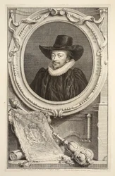 Portrett av erkebiskop Williams, Lord Keeper of the Seal, illustrasjon fra 