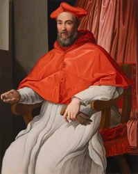 Portrett av Niccolo Gaddi (1537–1591), i kardinalkapper, med hansker i hånden