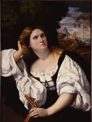 En dame sittende