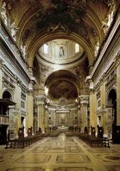 Innvendig utsikt over Chiesa del Gesu, bygget 1568-75