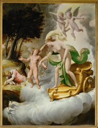 Venus ledet av Amor til den døde Adonis …