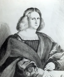 Portrett av en ung mann, trykk av Wenceslaus Hollar, 1650