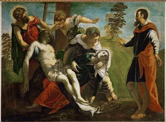 Nedstigningen fra korset med den hellige Maria og Maria av Magdala (maleri på lerret)