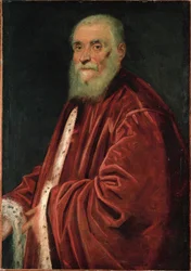 Marco Grimani , venetiansk senator (olje på lerret)