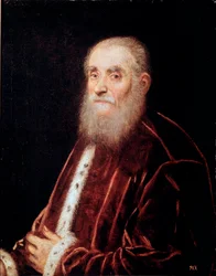 Portrett av venetiansk senatormaleri av Jacopo Robusti dit Tintoretto