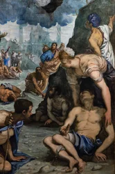 St. Augustine helbreder de lamme, detaljene