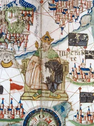 Den hellige romerske keiser, detalj fra et renessansekart over Europa, Jacopo Russo