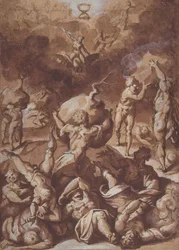 Jupiter kjemper mot kjempene., 1540-96.