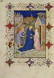 MS 11060-11061 Hours of Notre Dame: Lauds, The Visitation, fra 