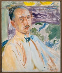 Studie for portrett av François Mauriac (1885-1970), fransk forfatter, Maleri av Jacques Émile Blanche (1861-1942) utført i 1923. Fotografi, KIM Youngtae, Rouen, Rouen Museum of Fine Arts.