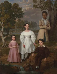 Bélizaire og Frey-barna, ca. 1837 (olje på lerret)