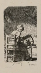 Kvinne som spinner
