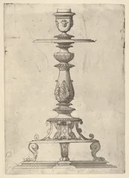 Design for en lysestake, 1548-49.