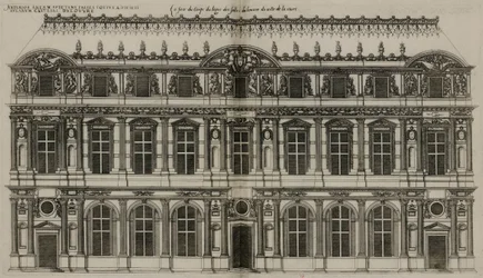 Fasaden til Pierre Lescot publisert i 1576