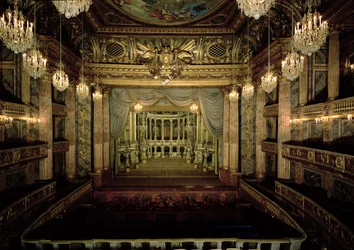 Interiøret i operahuset, ferdigstilt i 1770 (restaurert 1952-71)
