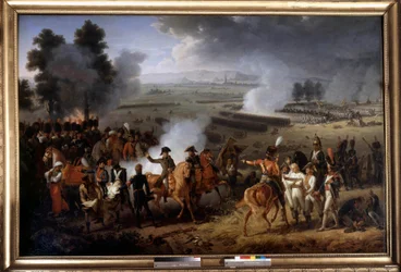 General Charles Antoine Desaix de Veygoux (1768-1800) død i slaget ved Marengo 14.06.1800 Maleri av Jacques Augustin Catherine (Jacques-Augustin-Catherine) Pajou (1766-1828) 1800 Boissy de saint Leger, Chateau de saint Leger Grosbois