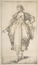 Gartner med en kurv på armen, fra Hortulanae-serien, 1612-16.