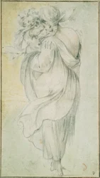 Sigøyner med et barn, tidlig på 1600-tallet.
