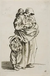 En mor med sine tre barn, tallerken 18 fra The Beggars
