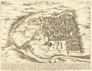 Luftfoto av byen Jerusalem
