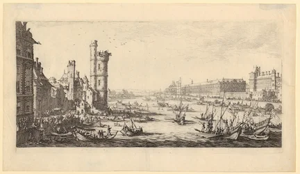 Utsikt over Louvre, blad 1 i serien «De to store utsiktene over Paris»