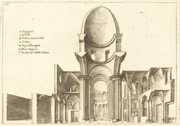 Tverrsnitt av en kirke