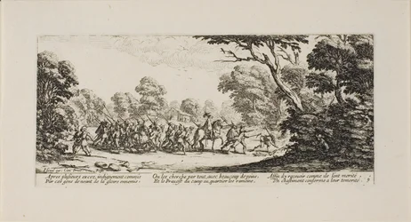 Oppdagelsen av de kriminelle soldatene, plate ni fra Krigens elendighet