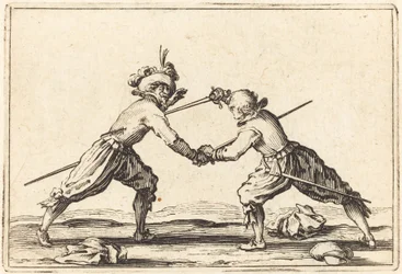 Duell med sverd, ca. 1622.