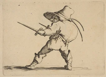 Duelisten med sverd og daggar, fra Varie ..., 1616-22.